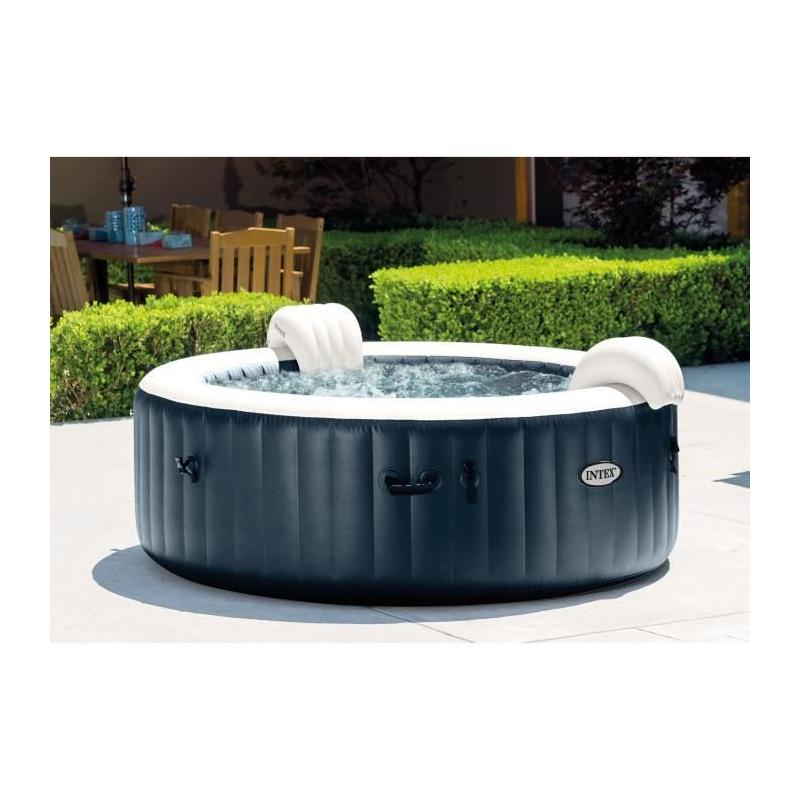 Spa Gonflable 6 places Pure Spa Blue navy avec plateau LED - Kit complet