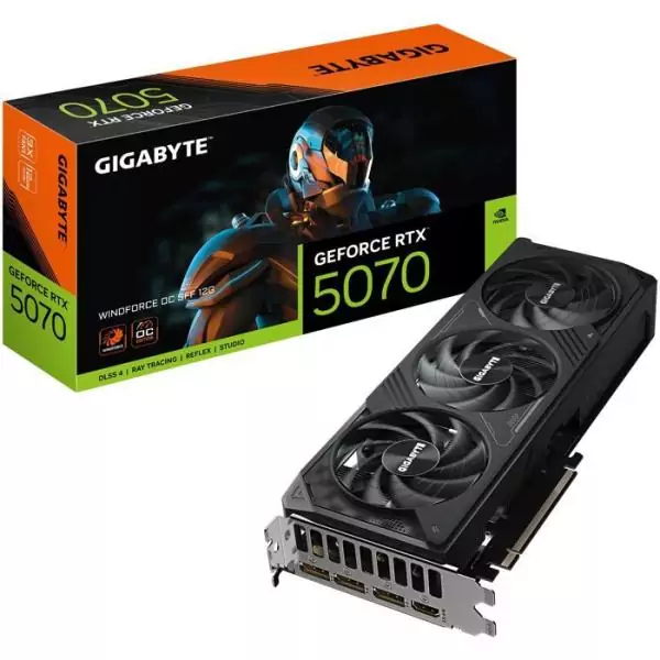 Gigabyte - Carte graphique - GeForce RTX 5070 - Windorce OC SFF - 12Go