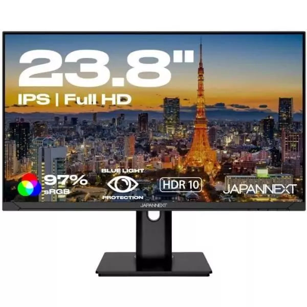 Ecran PC - JAPANNEXT - 23,8 - FHD - 60Hz - Dalle IPS - 14ms - Ajustable en hauteur - JN-IPS2382FHDR-HSP
