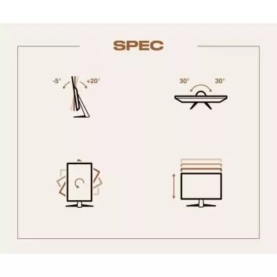 Écran PC JAPANNEXT 23,8 FHD IPS - Pied ergonomique