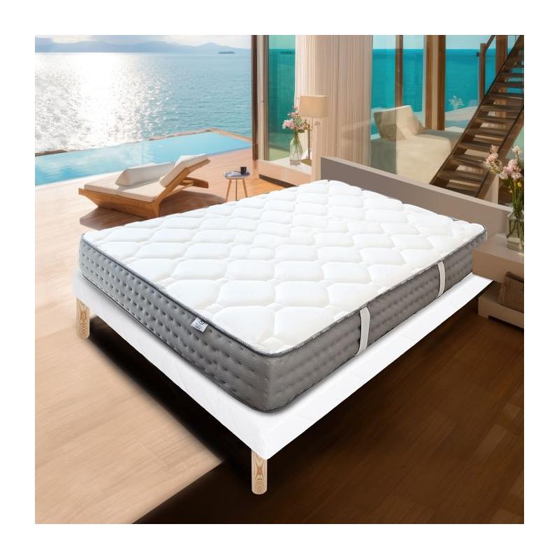 Ensemble matelas + sommier de luxe ZEN 140x190cm - Ferme & Responsable