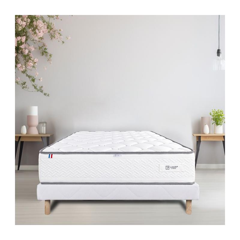 Ensemble matelas + sommier de luxe IRIS - 140x190 cm