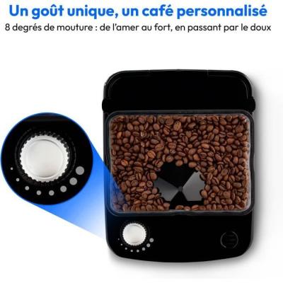 Cafetière Filtre Numérique Isotherme avec Broyeur - MEDION - 1000W - 1,0L - Noir