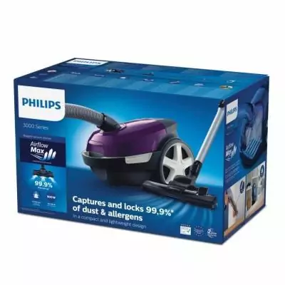 Aspirateur Traineau PHILIPS XD3100/06 Violet - Puissant 900 W - Silencieux 79 dB Aspirateur Traineau PHILIPS XD3100/06 Violet - Puissant 900 W - Silencieux 79 dB