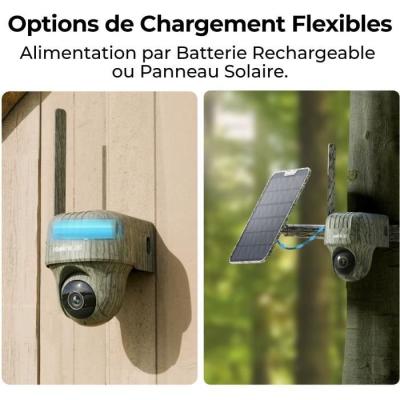 Caméra extérieure REOLINK G450 avec panneau solaire - Gris