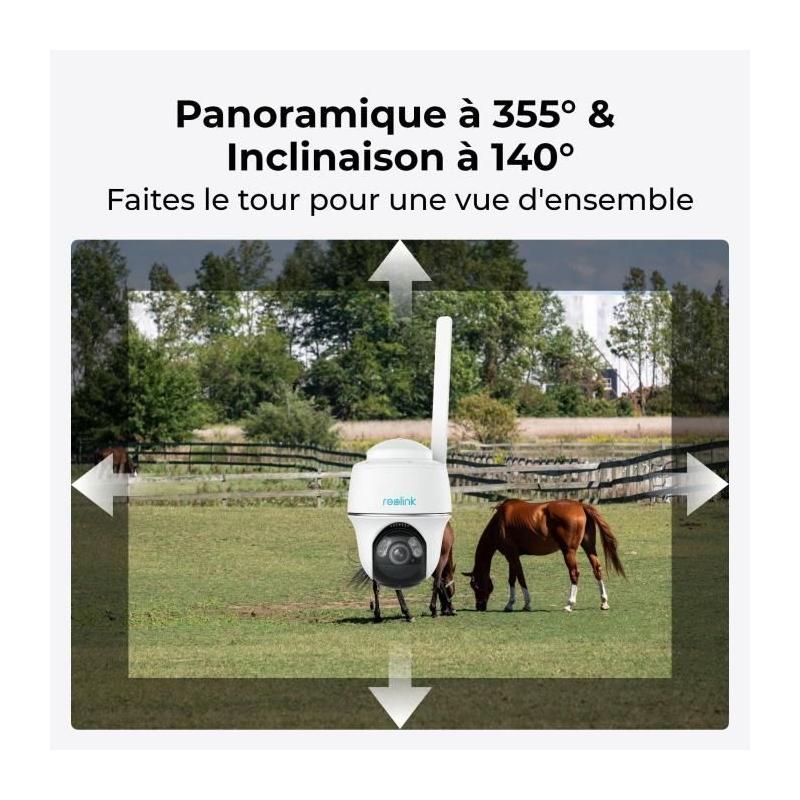 Caméra extérieure Reolink G430 avec panneau solaire - Blanc