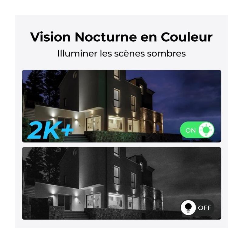 Caméra extérieure REOLINK B430 avec panneau solaire - Blanc