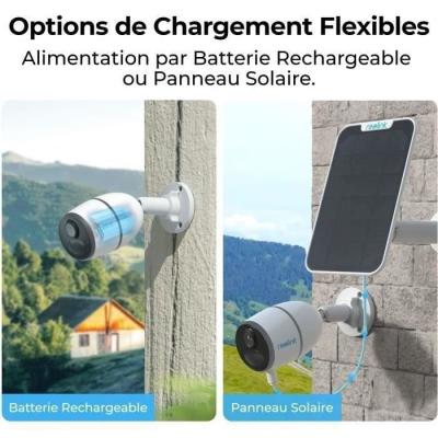 Caméra extérieure Reolink G330 Blanc avec panneau solaire