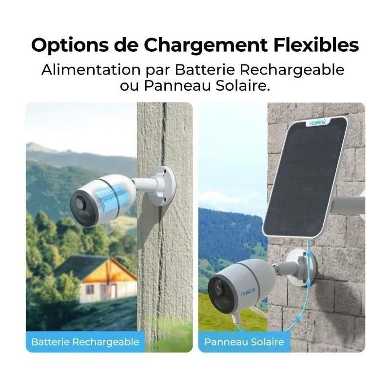 Caméra extérieure Reolink G330 Blanc avec panneau solaire