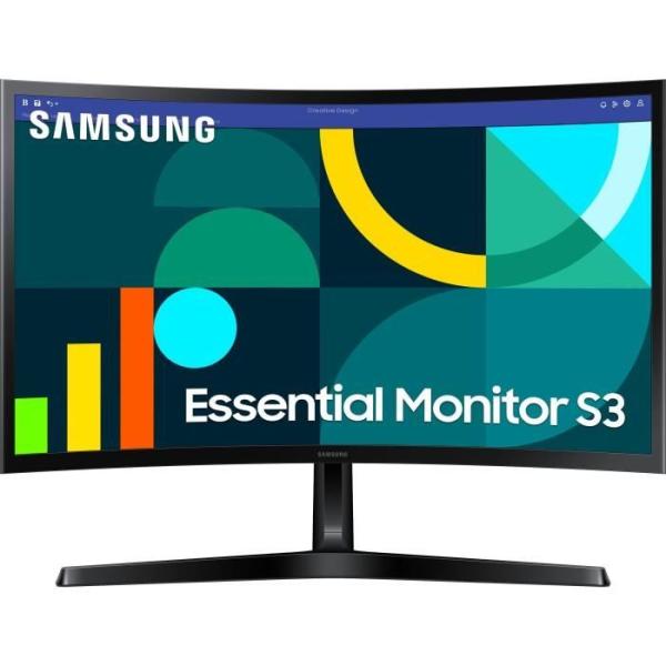 Ecran PC Incurvé - SAMSUNG - 24 - FHD - 100Hz - Dalle VA - 4ms - LS24D366GAUXEN
