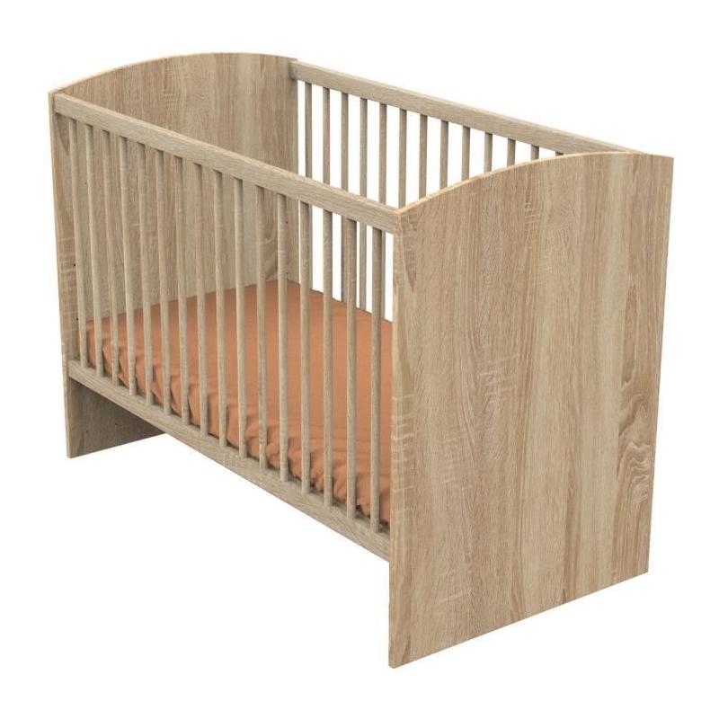 Chambre duo bébé Sauthon - Sam Chêne doré - Lit 120 x 60 cm et commode à langer