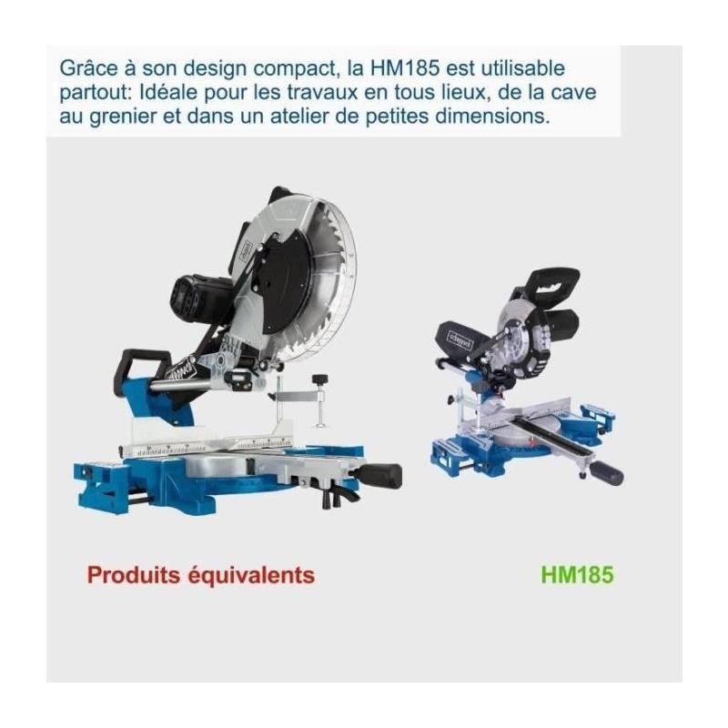 Scie à onglet radiale SCHEPPACH HM 185 - Précision et puissance