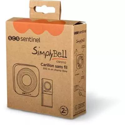 Sonnette sans fil 200m SimplyBell blanc - SCS SENTINEL Sonnette sans fil 200m SimplyBell blanc - SCS SENTINEL