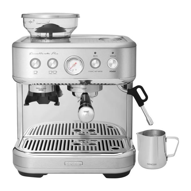 Machine à expresso SENCOR - SES 6010SS - 15 bars - Broyeur à café - Inox