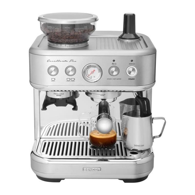 Machine à expresso SENCOR - SES 6010SS - 15 bars - Broyeur à café - Inox