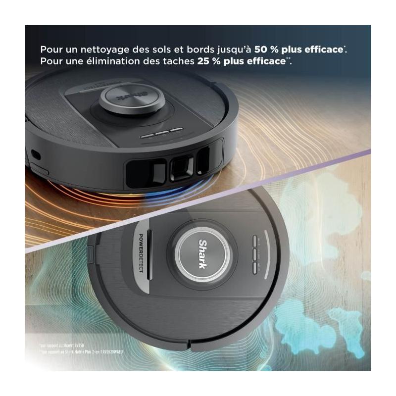Aspirateur Robot et Laveur SHARK PowerDetect NeverTouch Autovidant - Plus responsable & facilement réparable