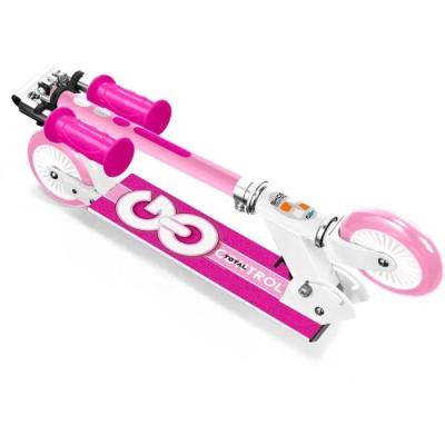 Trottinette pliable rose - Contrôle des dérapages - Enfant