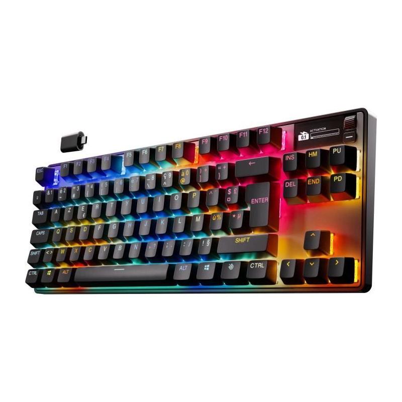Clavier gamer mécanique sans fil SteelSeries Apex Pro TKL Gen 3 - Noir: compact et performant