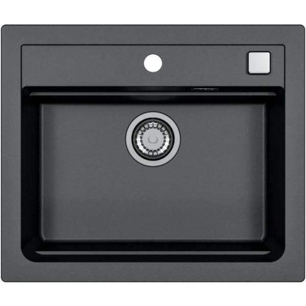 Evier a encastrer - Granit - Noir - 1 bac - 59 x 50 cm - ATROX - STRADOUR