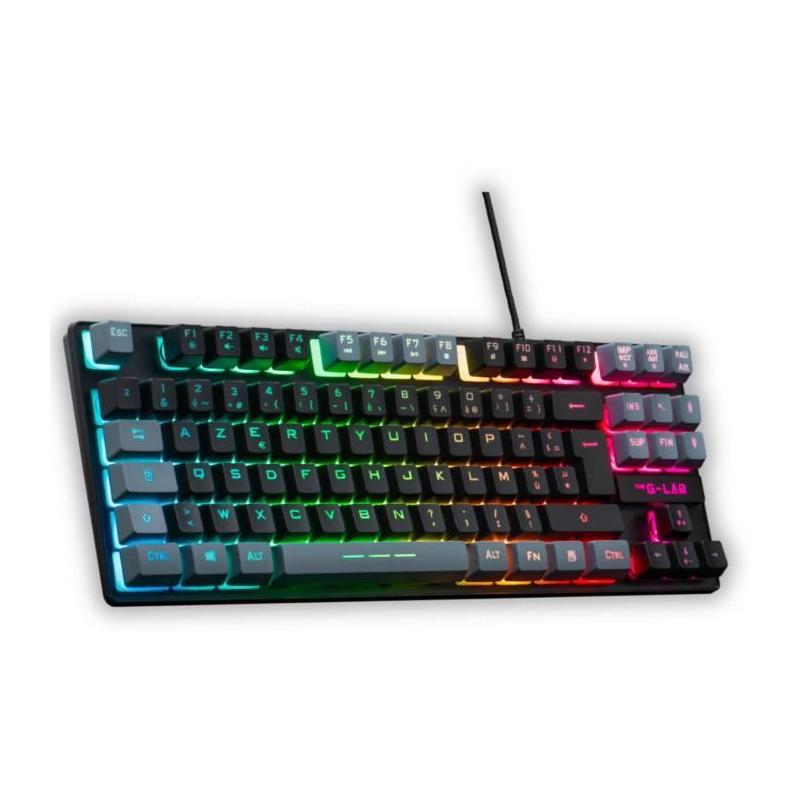 Clavier Gamer TKL - The G-Lab KEYZ CAESIUM - Effets RGB - Noir & Gris