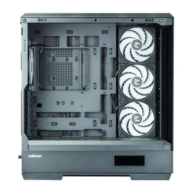 Boîtier PC ZALMAN P50 DS: Moyen tour ATX Noir avec Verre trempé et USB-C