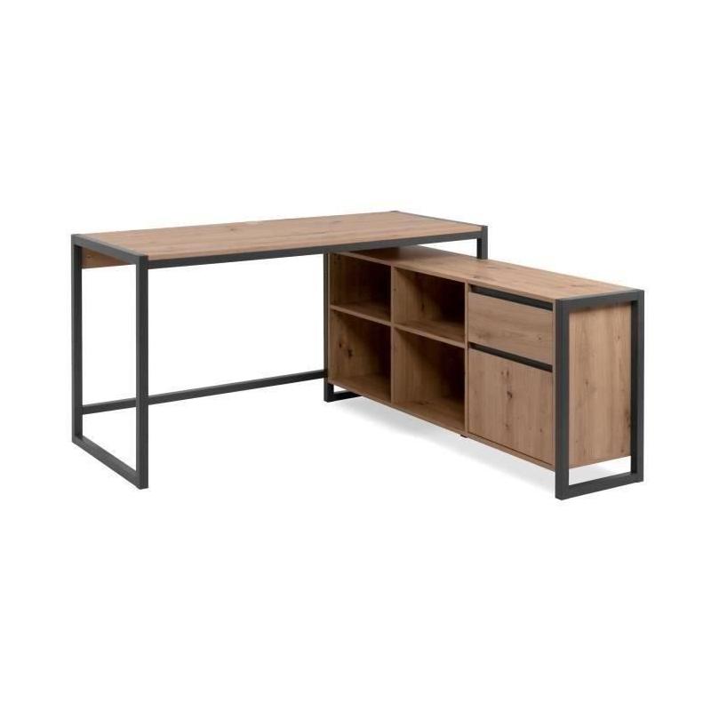Bureau d'angle réversible Denver - Chêne artisan/Anthracite
