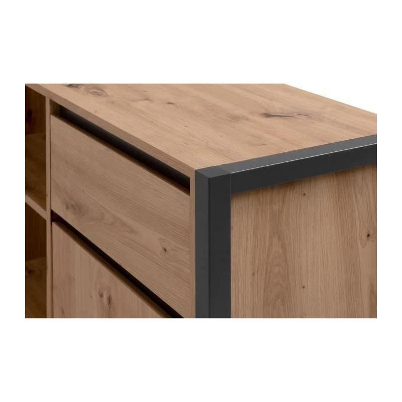 Bureau d'angle réversible Denver - Chêne artisan/Anthracite