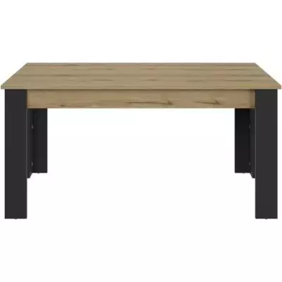 Table à manger extensible GAMI TRUST - Chêne/Noir - 8 pers