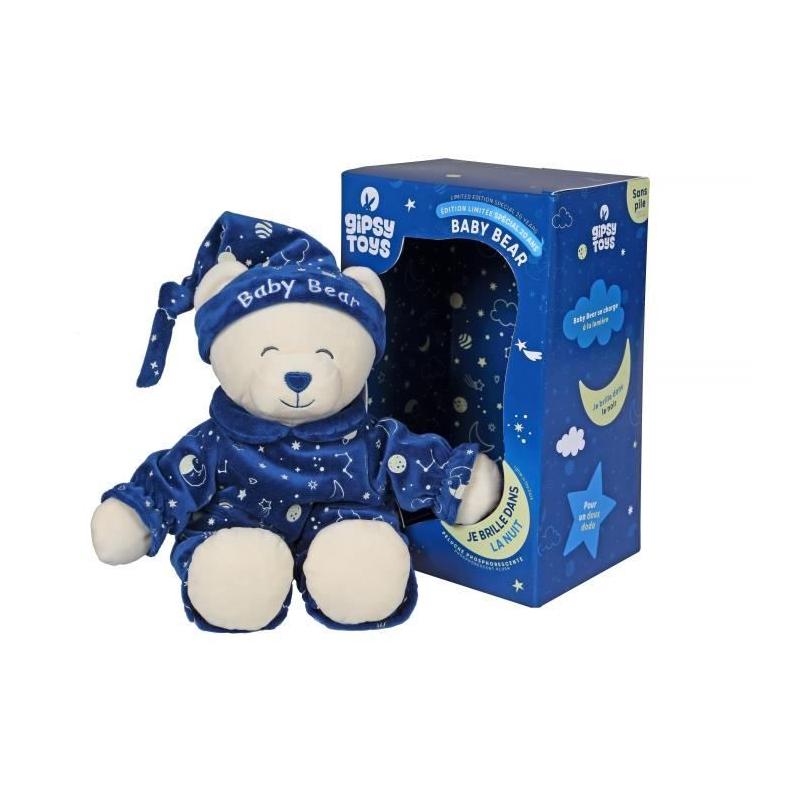 Peluche pour enfant Baby Bear Glow In The Dark - Brille Dans La Nuit - 24 cm - Bleu