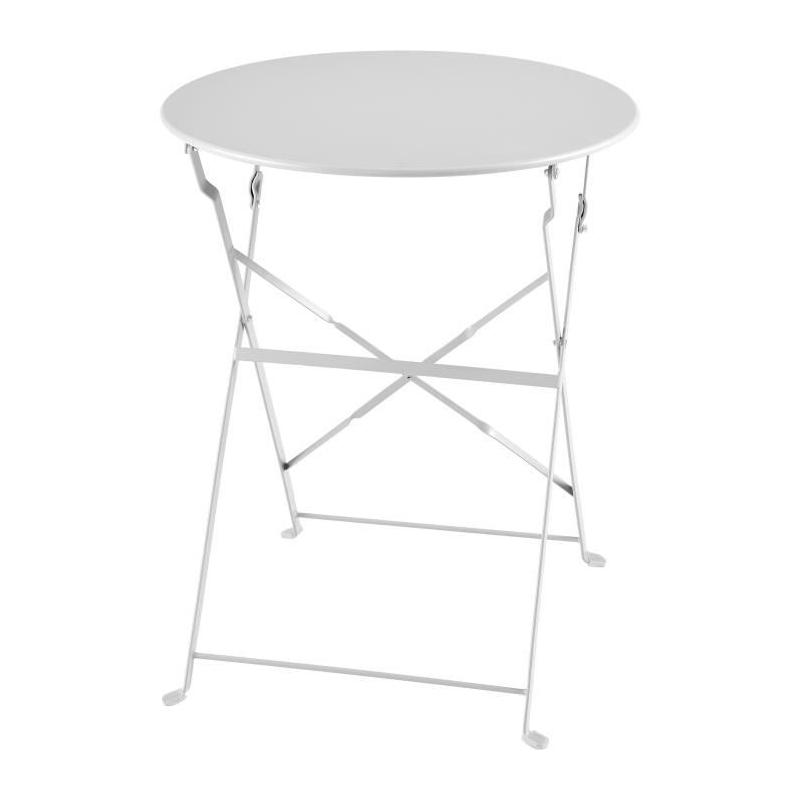 Ensemble repas de jardin pliant - 2 chaises - Gris