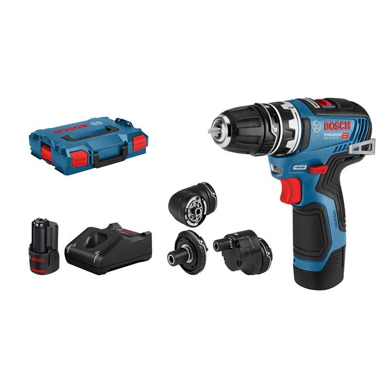 Bosch GSR 12V-35 FC 1750 tr min Sans clé 590 g Noir, Bleu, Rouge