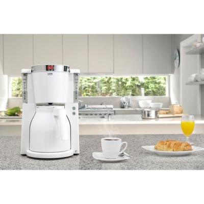 Cafetière filtre MELITTA Look IV Therm Selection 1011-11 Blanc/Acier Brossé - 12 tasses