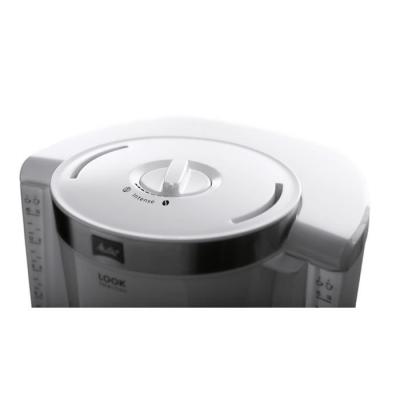 Cafetière filtre MELITTA Look IV Therm Selection 1011-11 Blanc/Acier Brossé - 12 tasses