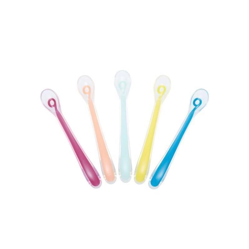 Lot de 5 Cuilleres bébé 1er âge en silicone ergonomiques et sans BPA