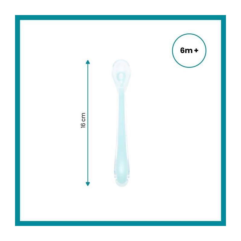 Lot de 5 Cuilleres bébé 1er âge en silicone ergonomiques et sans BPA