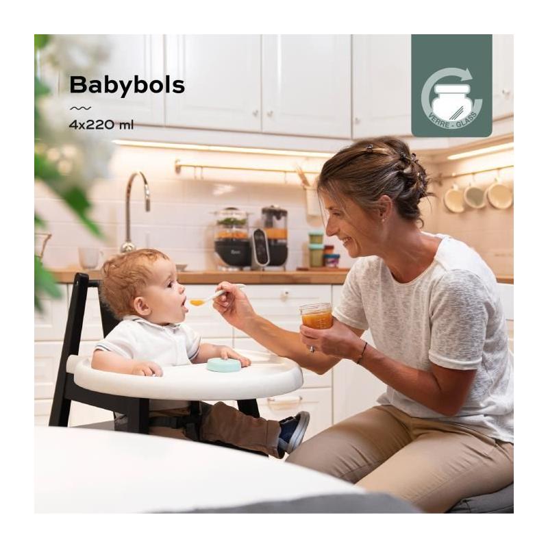 Pots de conservation Babybols en verre pour bébé - Lot de 4