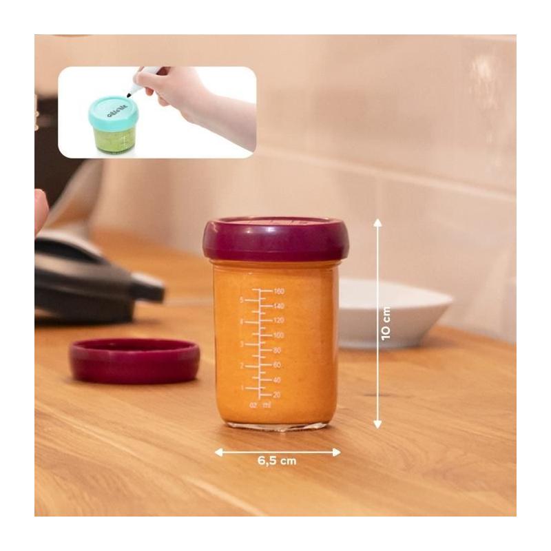 Pots de conservation Babybols en verre pour bébé - Lot de 4