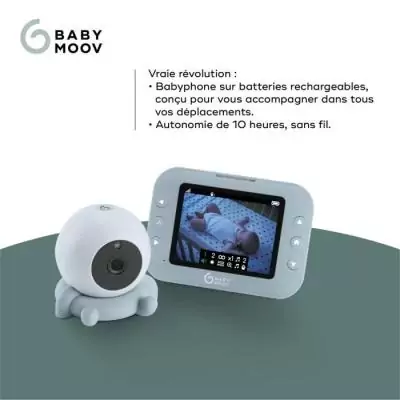 Babyphone vidéo YOO ROLL de Babymoov - Compact et pratique