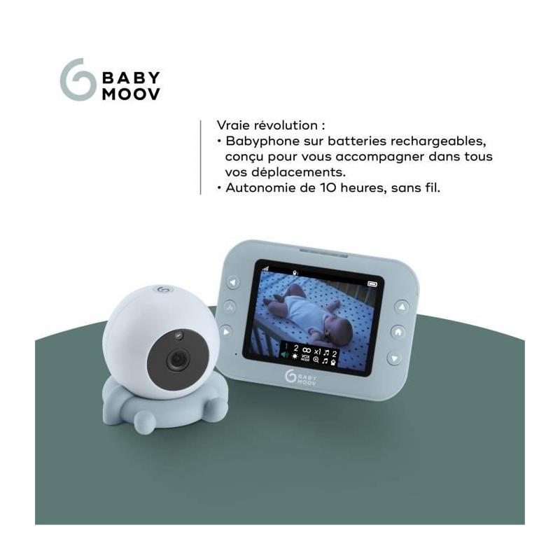 Babyphone vidéo YOO ROLL de Babymoov - Compact et pratique