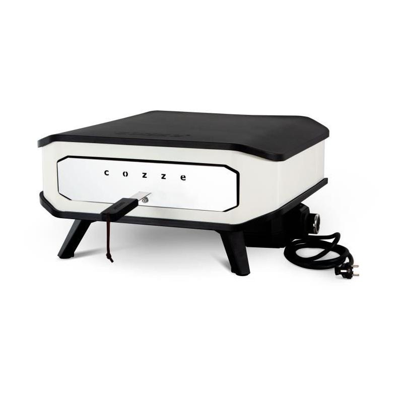 Four à pizza électrique COZZE - Puissant 2200 W - Design Noir/Blanc - Idéal pour les BARBECUE