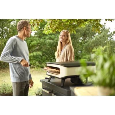 Four à pizza électrique COZZE - Puissant 2200 W - Design Noir/Blanc - Idéal pour les BARBECUE