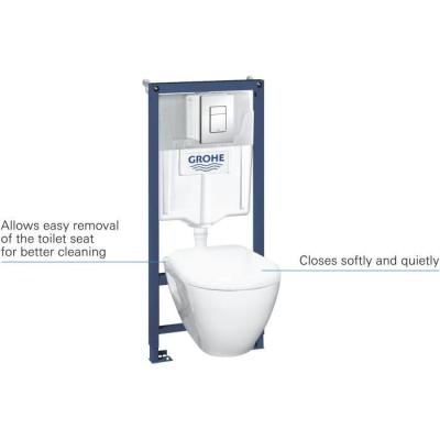 Ensemble WC Compact Grohe Solido 1,13m - Facile à Installer