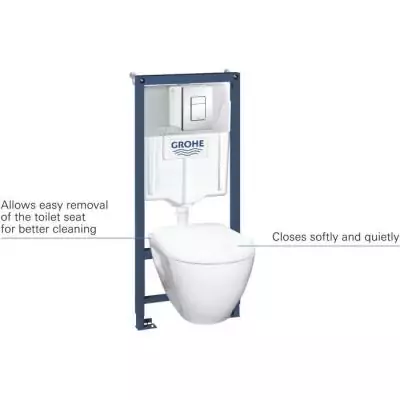 Ensemble WC Compact Grohe Solido 1,13m - Facile à Installer