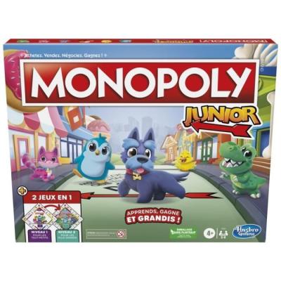 Monopoly Junior 2 en 1 - Jeu de société enfant compact
