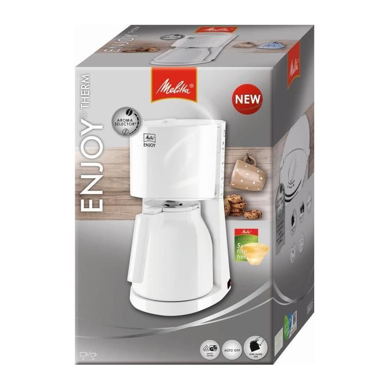 Cafetière filtre MELITTA Enjoy II Therm - Blanc 12 tasses