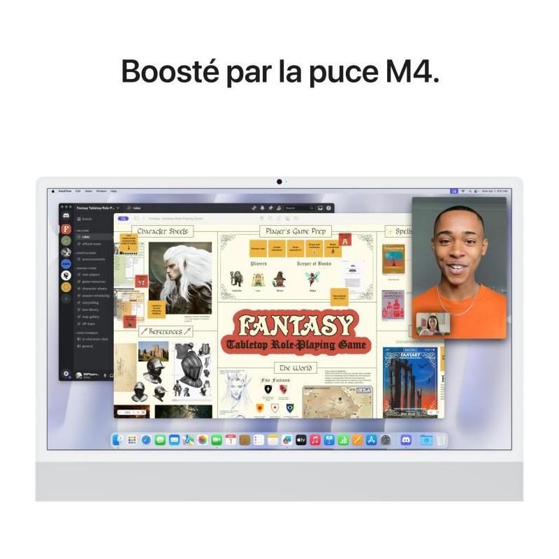 iMac 24 Argent 4,5K 512Go SSD 16Go RAM - Performances ultimes
