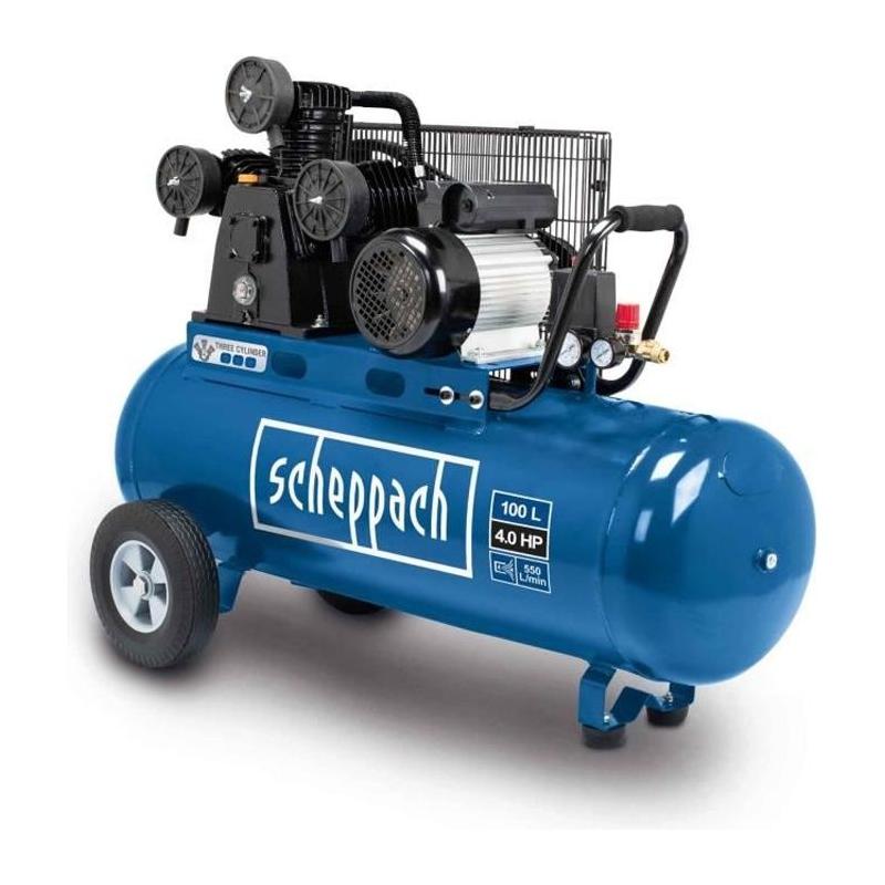 Compresseur 100L à courroie SCHEPPACH HC550TC - 10 bars, 3 CV