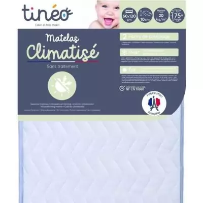 Matelas Bébé Climatisé TINEO 60x120 - Made in France Matelas Bébé Climatisé TINEO 60x120 - Made in France