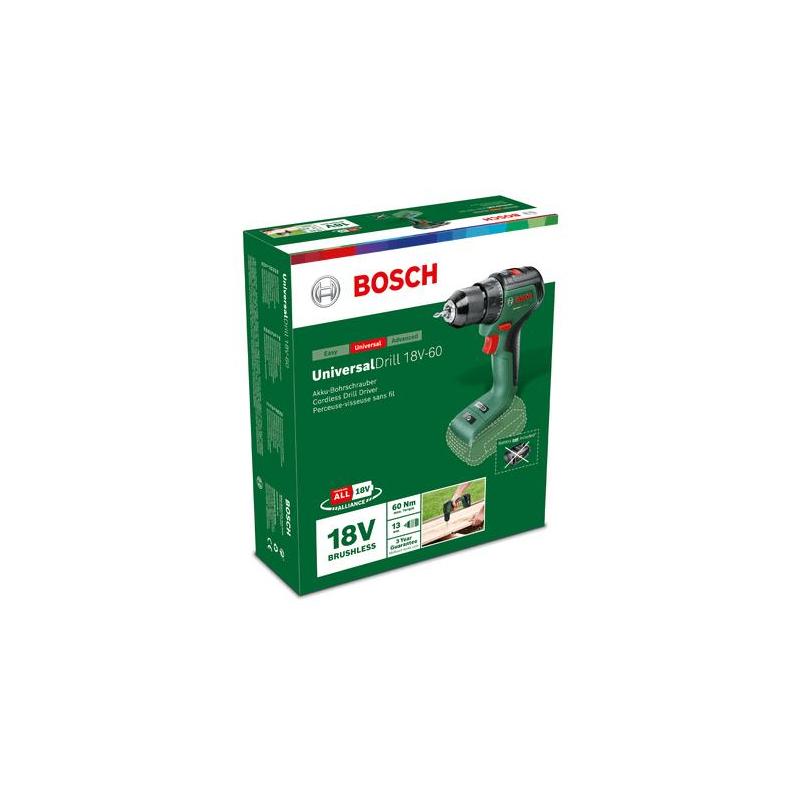 Bosch Universal Impact 18V-60 1900 tr min Sans clé 1,3 kg Noir, Vert