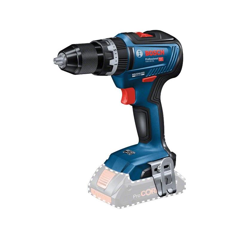 Bosch GSB 18V-55 Professional 1800 tr min Sans clé 1 kg Noir, Bleu